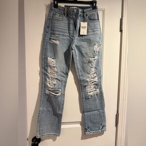 BB Dakota Light Blue Distressed Boyfriend Jeans